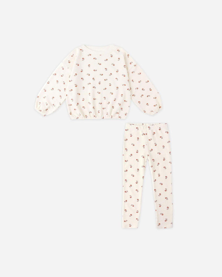 Spongey Knit Set - Ruby Ditsy