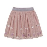 Embroidered Mesh Skirt