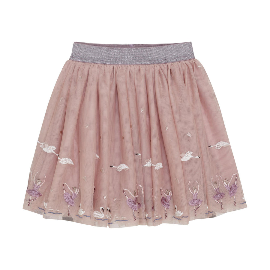 Embroidered Mesh Skirt
