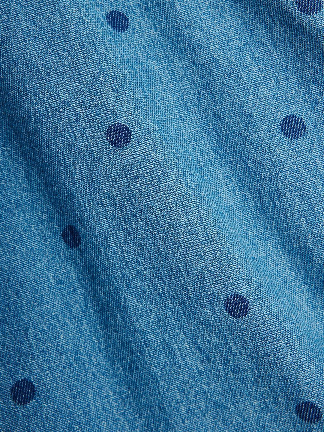 Dotted Denim Shorts