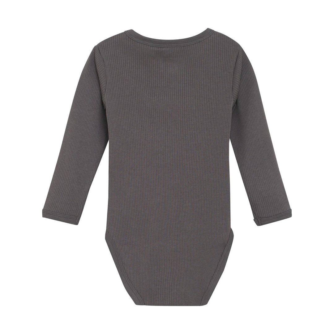 Charcoal Ribbed Bodysuit