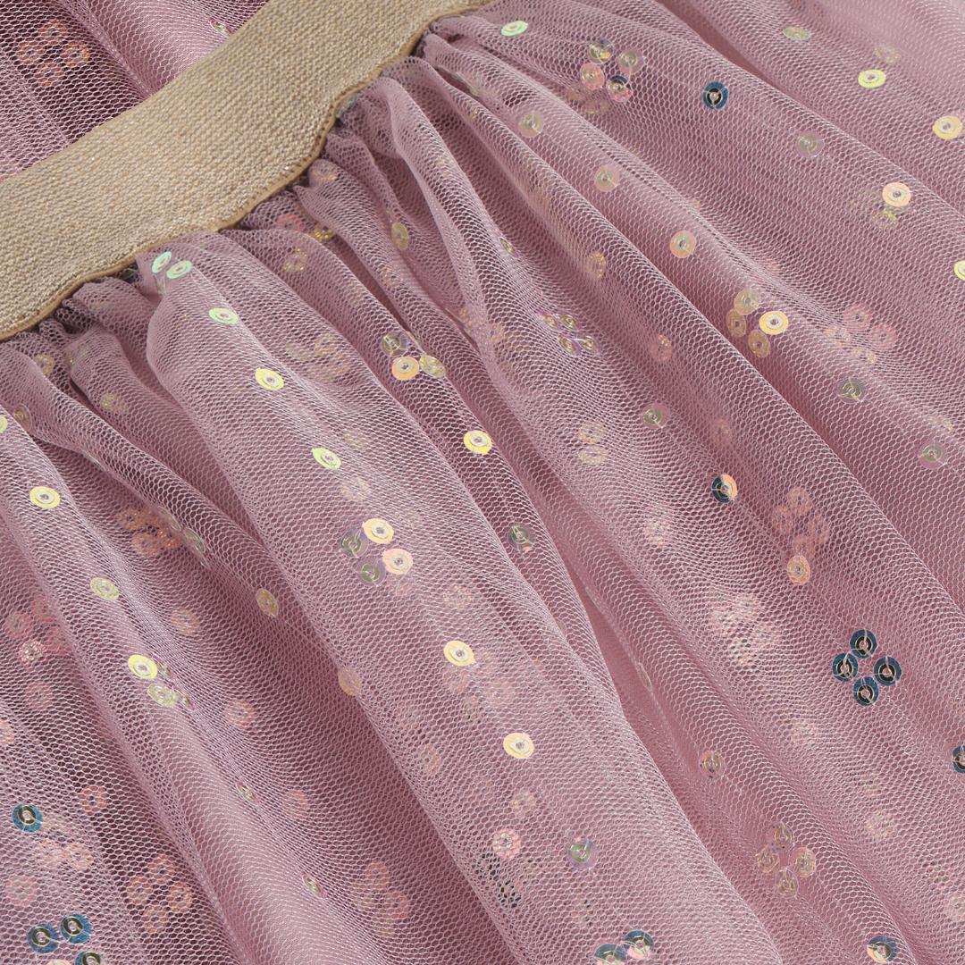 Dusty Rose Sequin Tulle Skirt