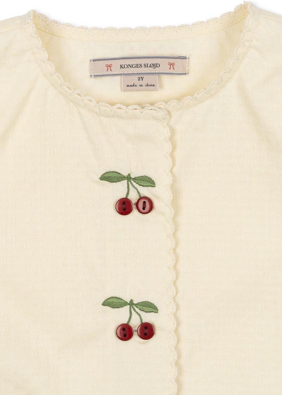 Evia Cherry Dress - Cloud Cream