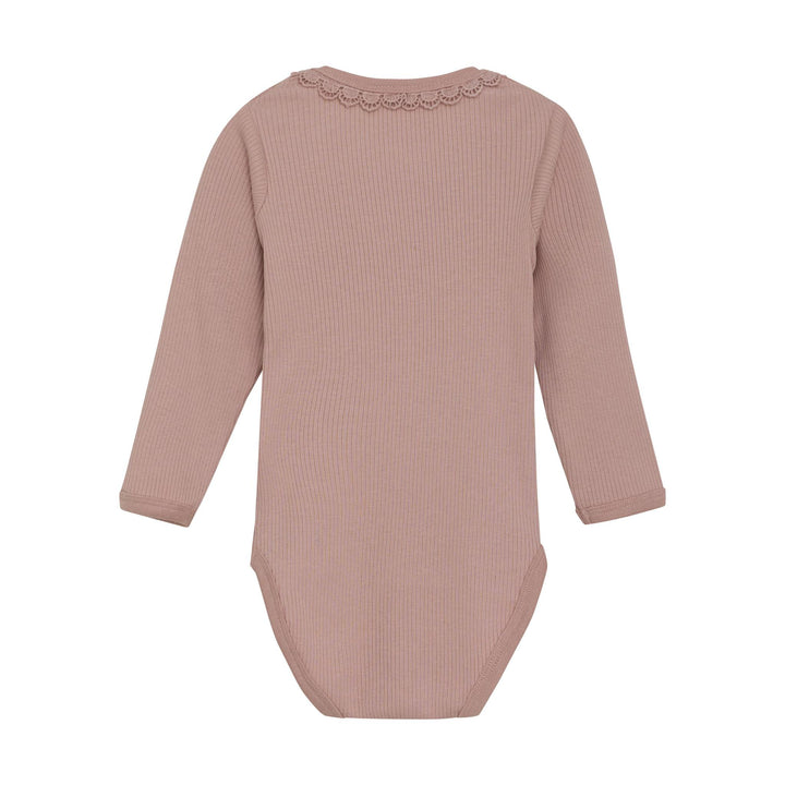 Pink Ribbed Bodysuit