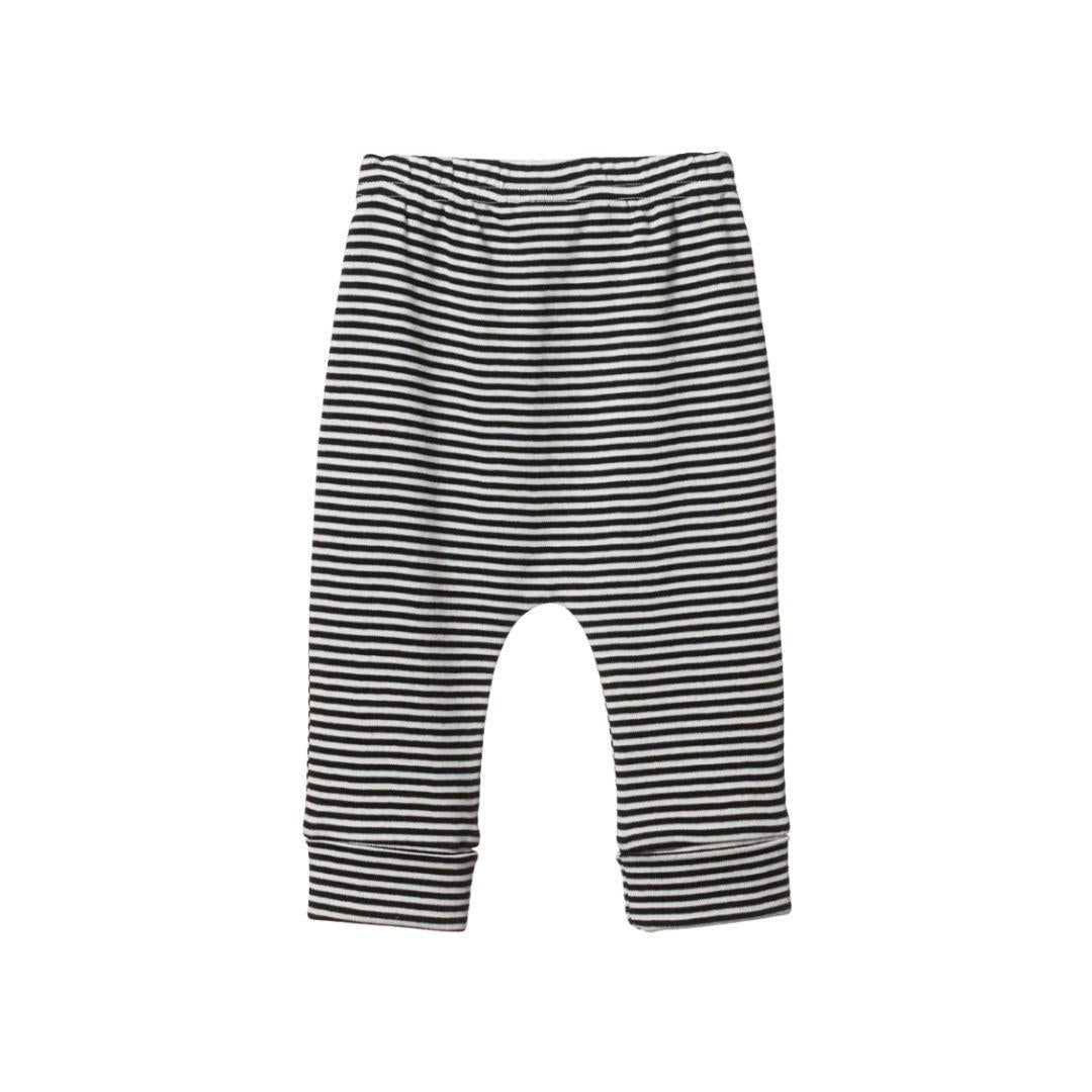 Cotton Drawstring Pants - Navy Stripe