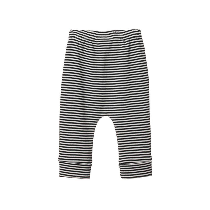 Cotton Drawstring Pants - Navy Stripe
