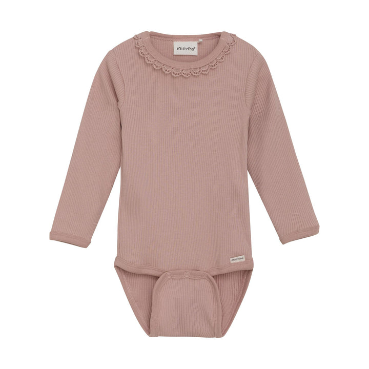 Pink Ribbed Bodysuit