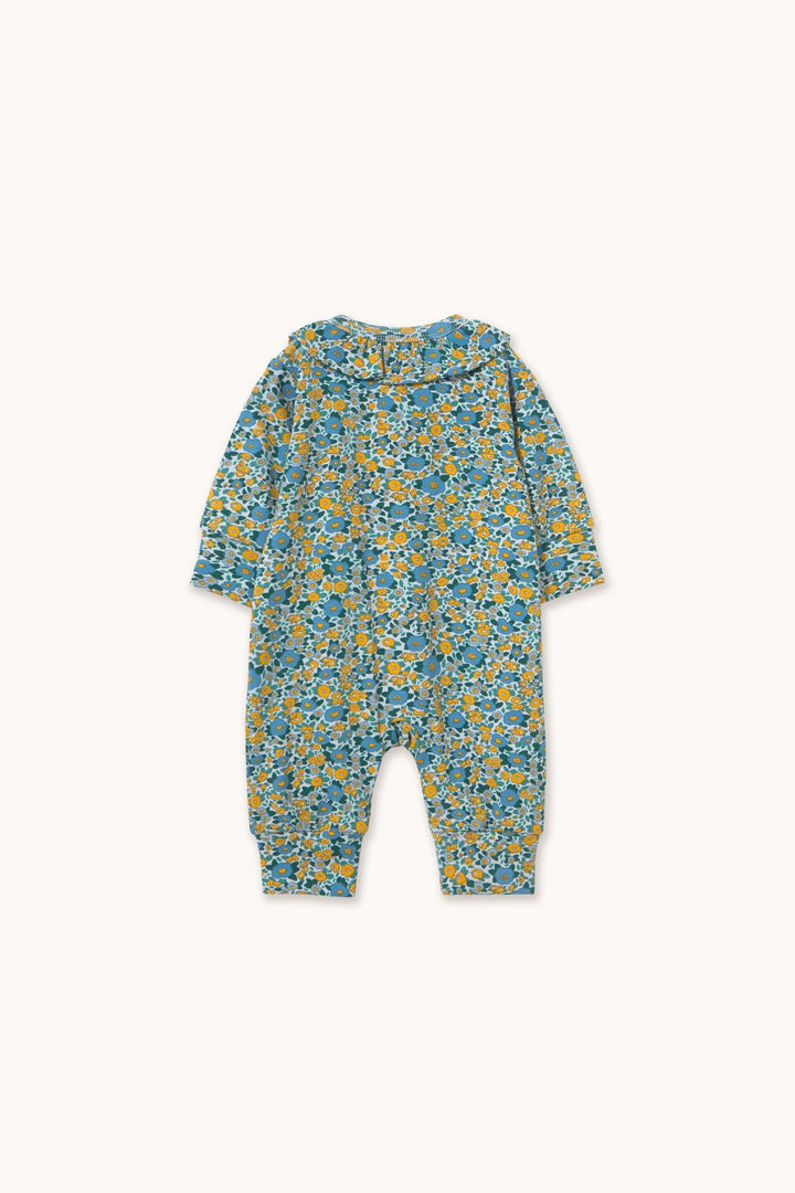 Flower Pattern Rib One-Piece
