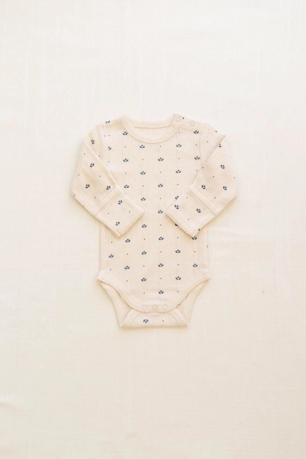 onesie + pant set - pointelle - bluebelle
