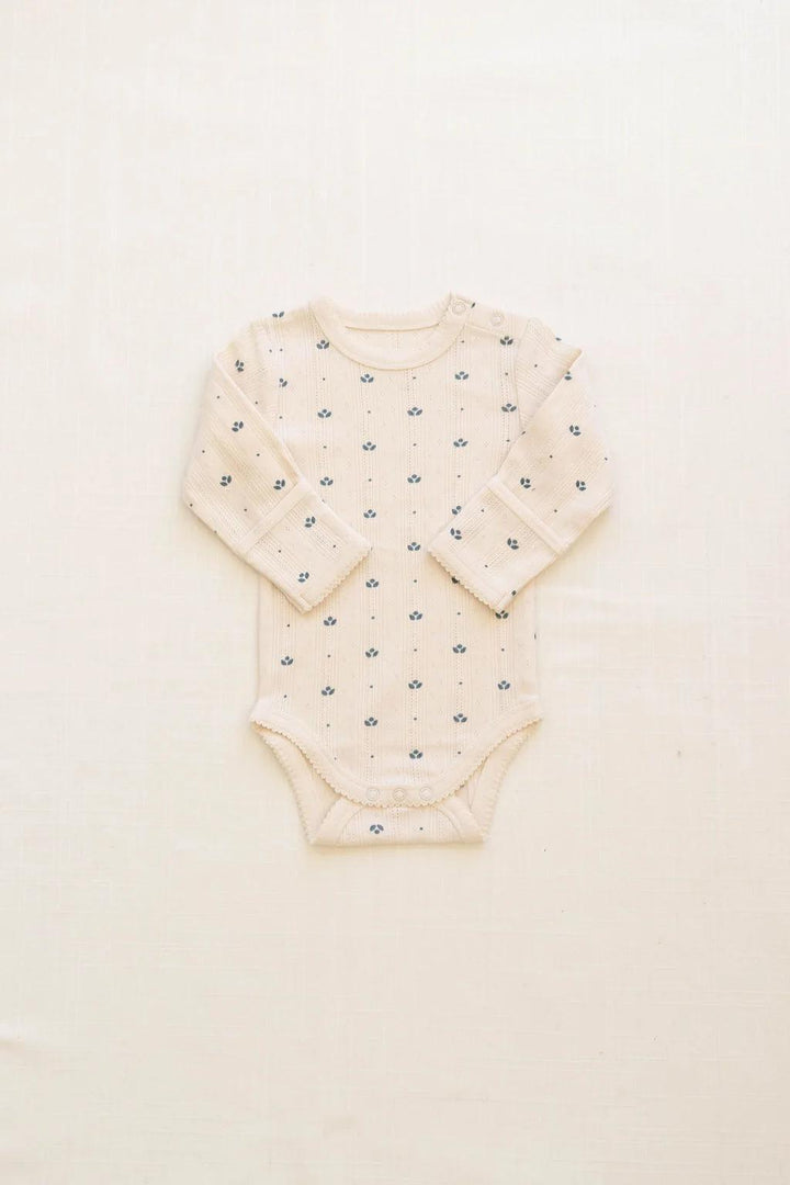 onesie + pant set - pointelle - bluebelle
