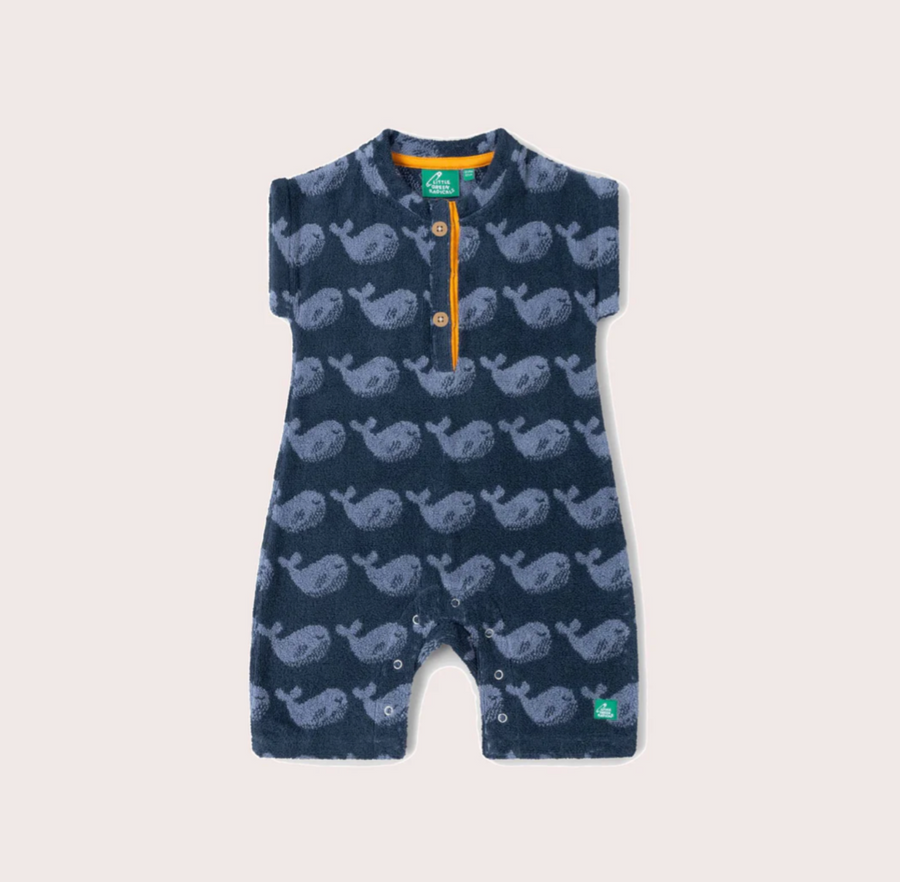 Singing Whales Toweling Romper