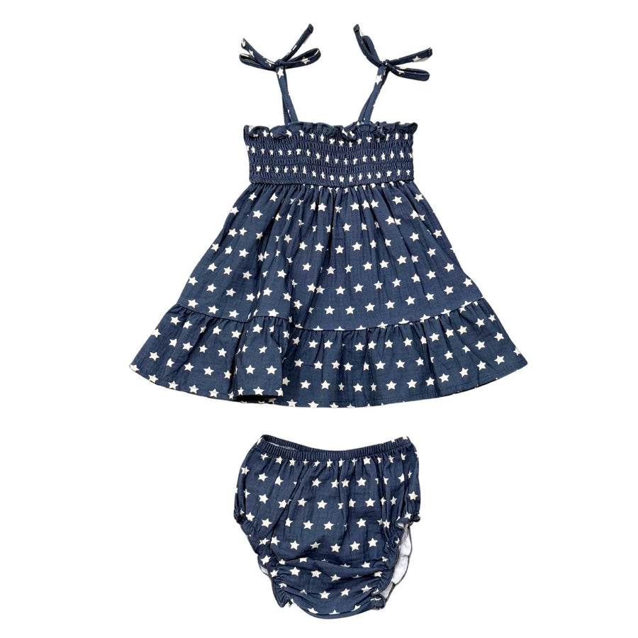Tiered Mini Dress Set - Stars