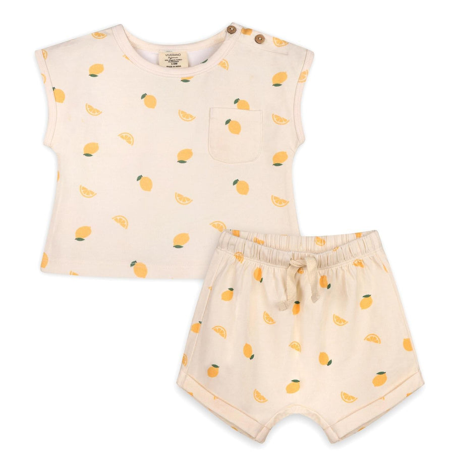 Lemon Tee & Shorts Set