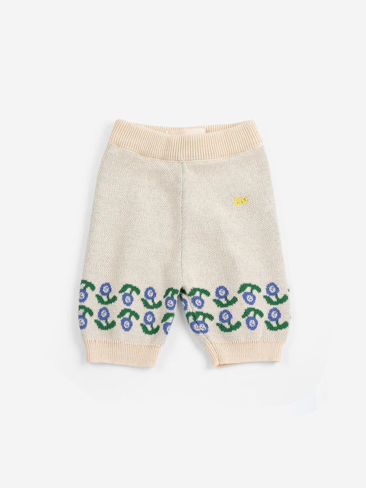 Stamp Bloom Knitted Pants