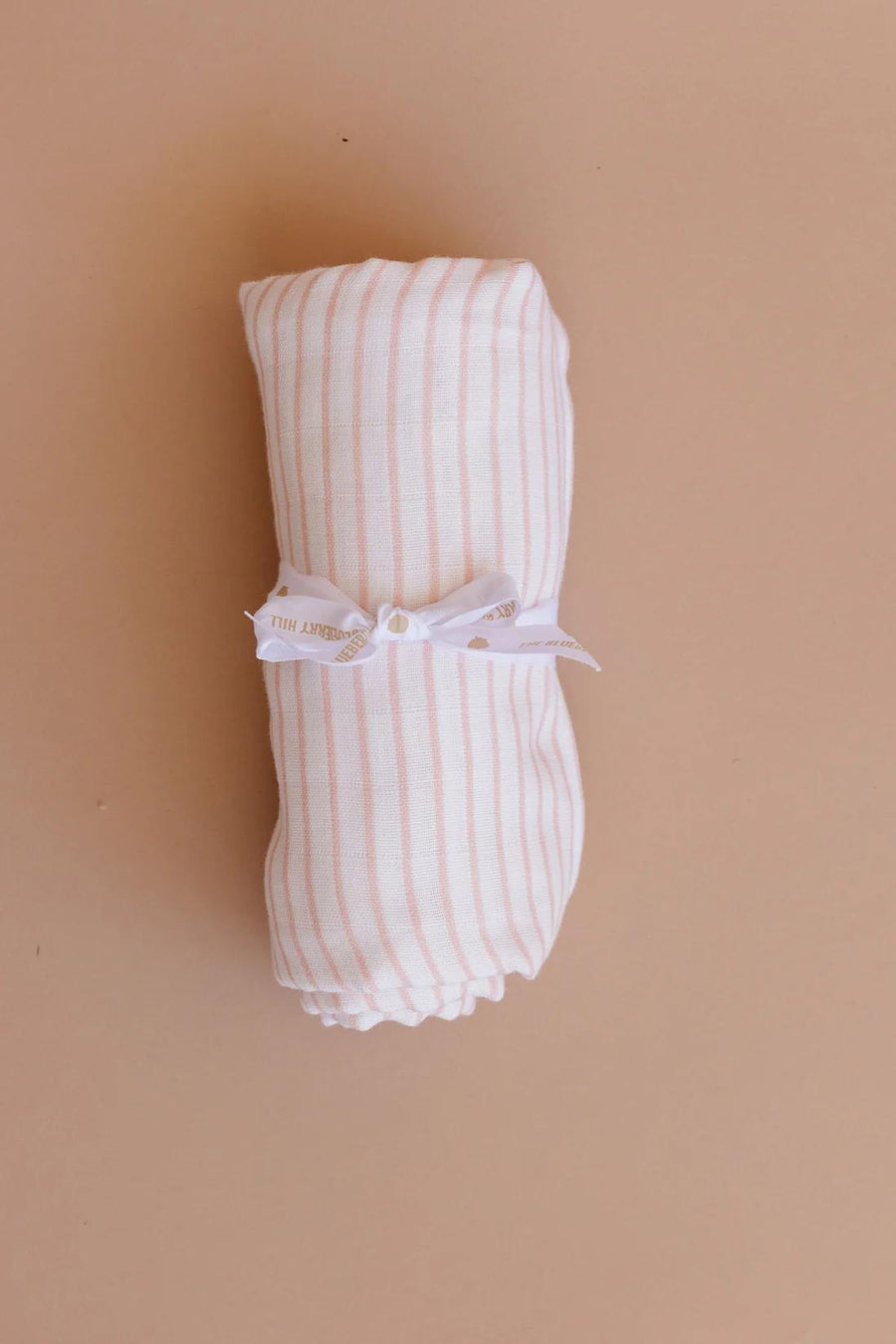 Organic Muslin Swaddle - Pink Stripe