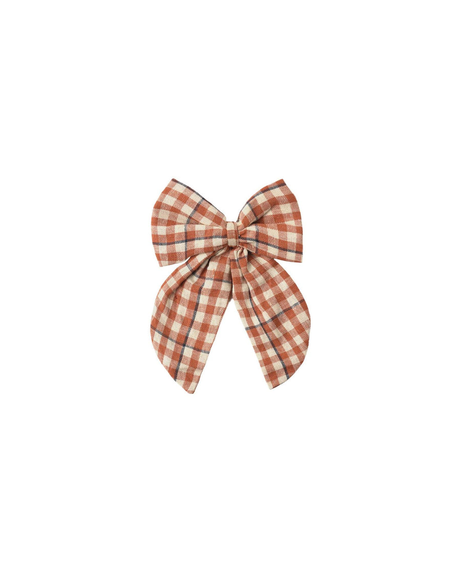 Oversized Bow - Poppy Gingham