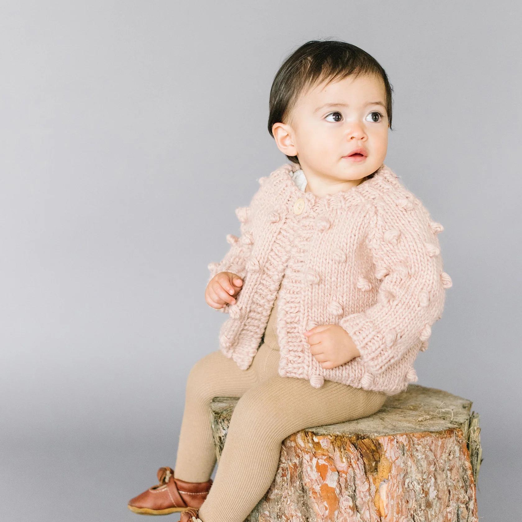Popcorn Cardigan Blush