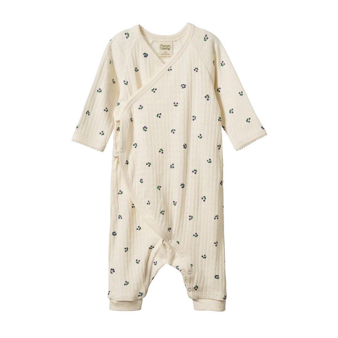 Pointelle Kimono Stretch &amp; Grow - Winter Berry