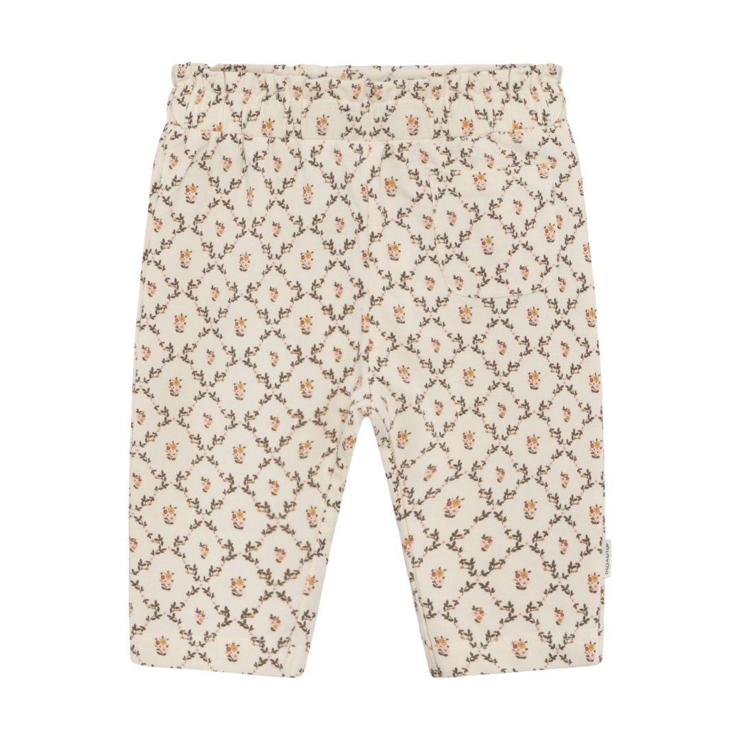 Cream Floral Vine Baby Pants
