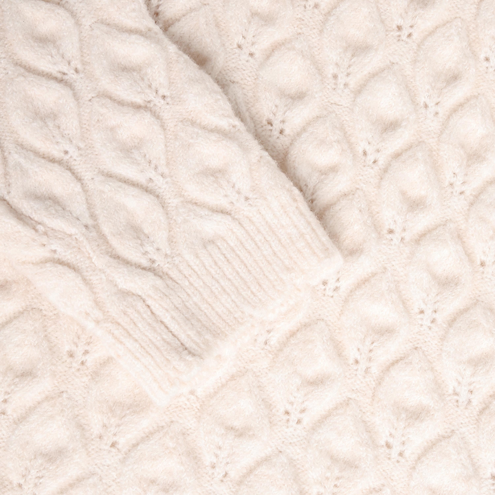Cream Sweater with Side Bows