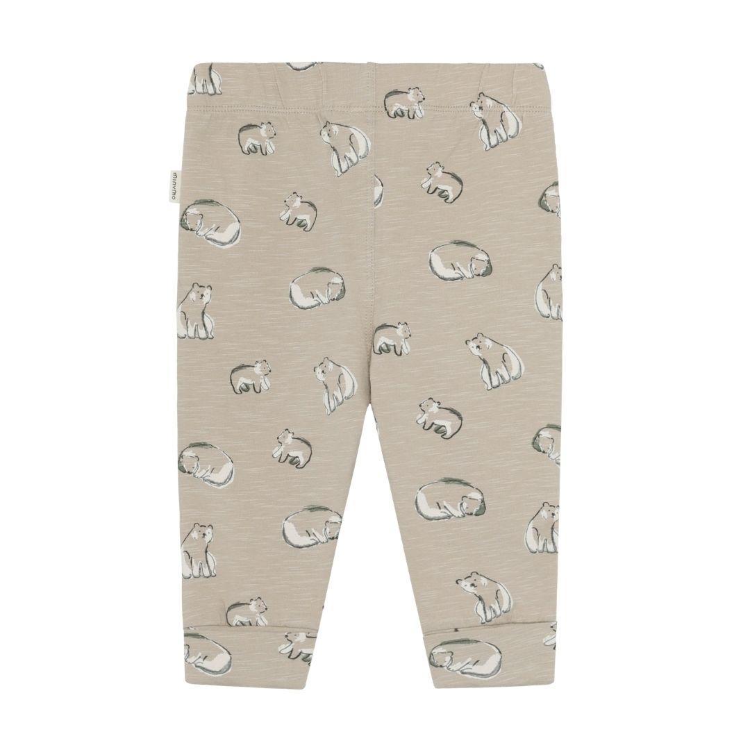Stone Bear Print Baby Pants