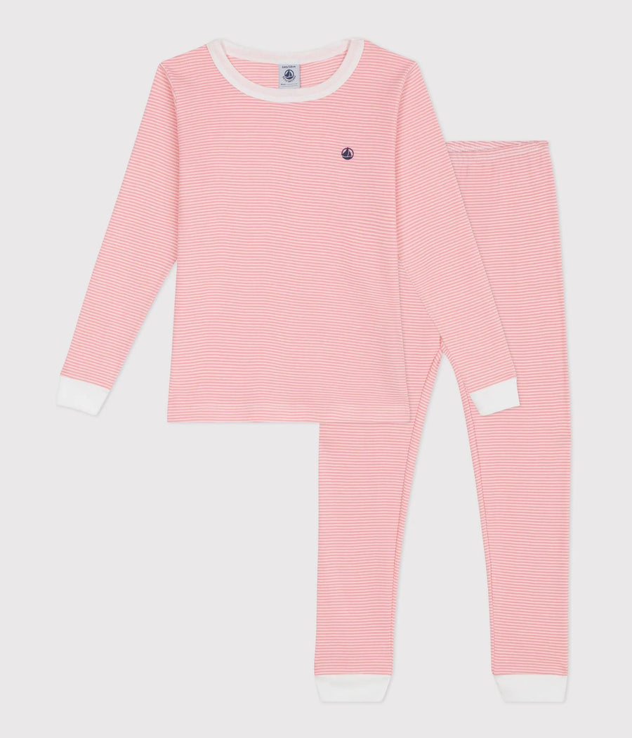 Girl Loungewear LS Stripe - Pink White