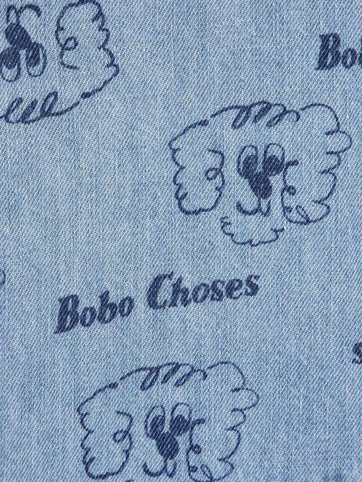 Pickles the Dog All Over Denim Shirt