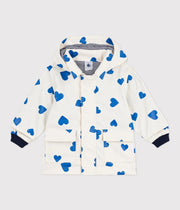 Baby Girl Hooded Heart Rain Jacket