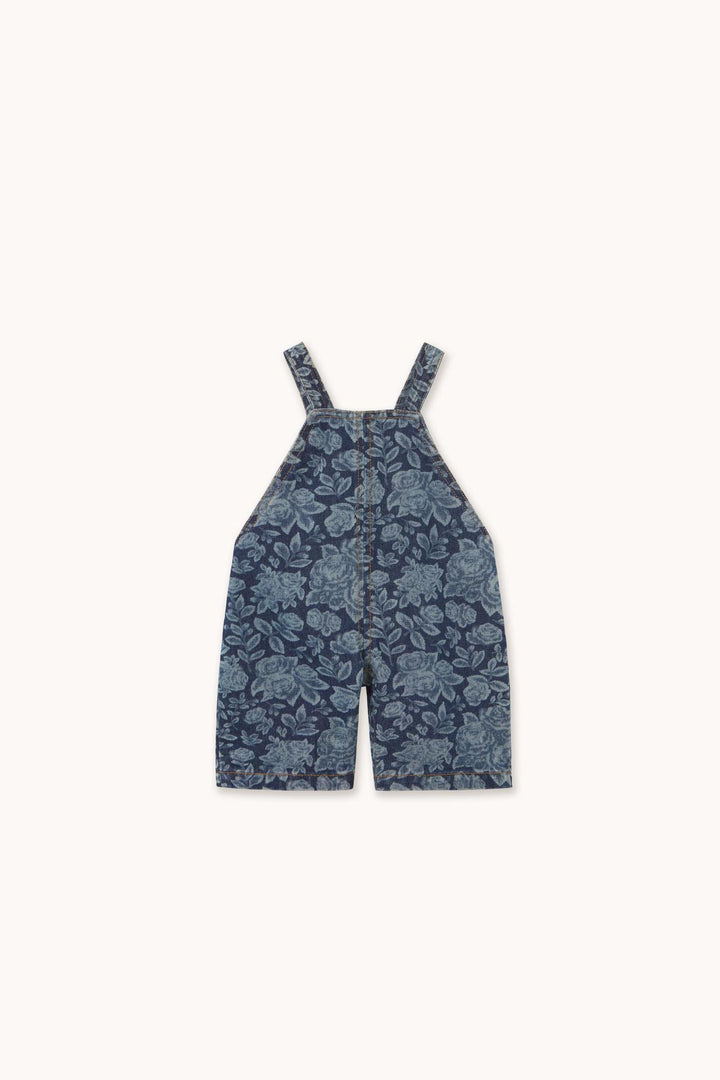 Tonal Roses Baby Denim Dungaree