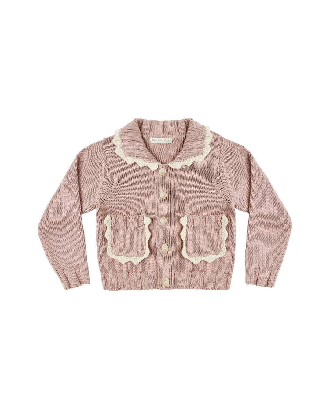Collared Cardigan - Rosewood