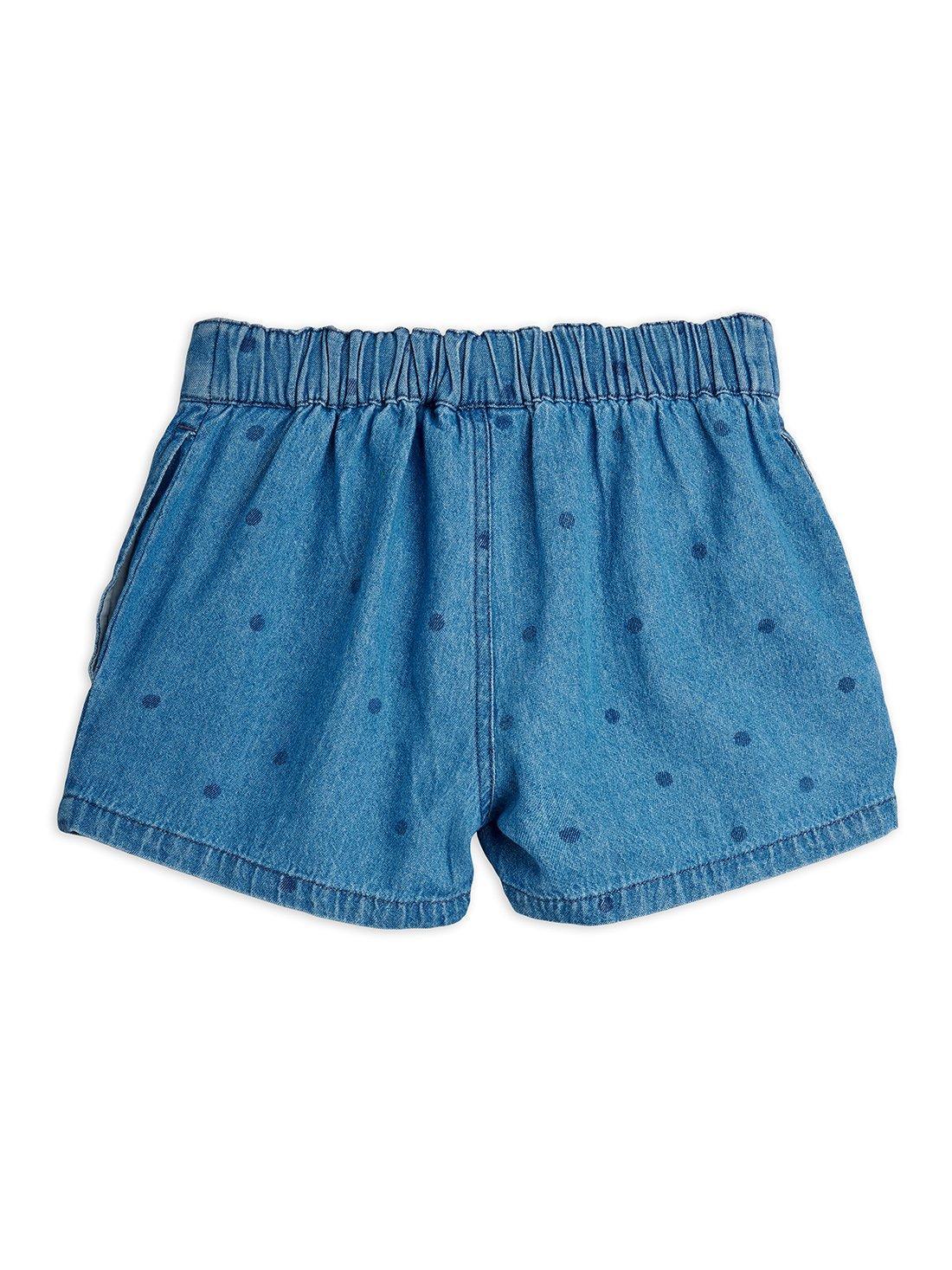 Dotted Denim Shorts