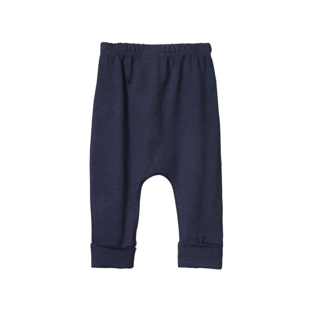 Cotton Drawstring Pants - Navy