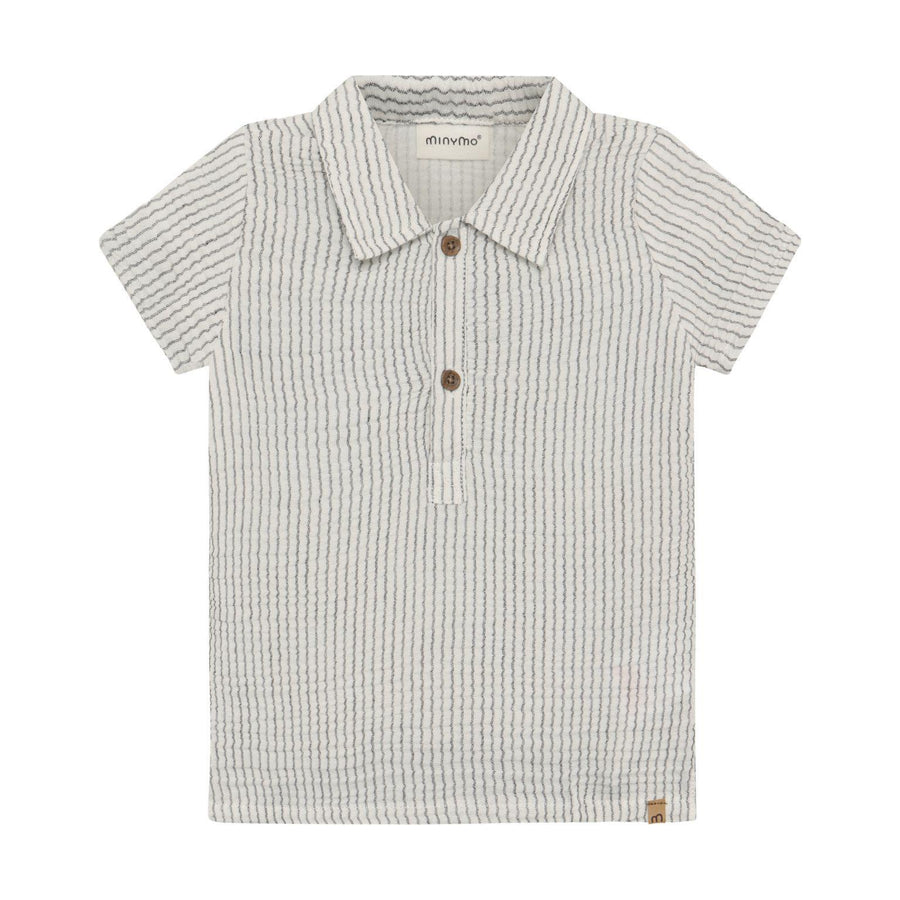Textured Stripe Polo Shirt