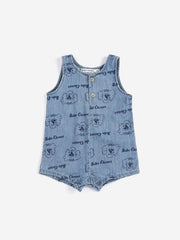 Pickles the Dog All Over Denim Playsuit