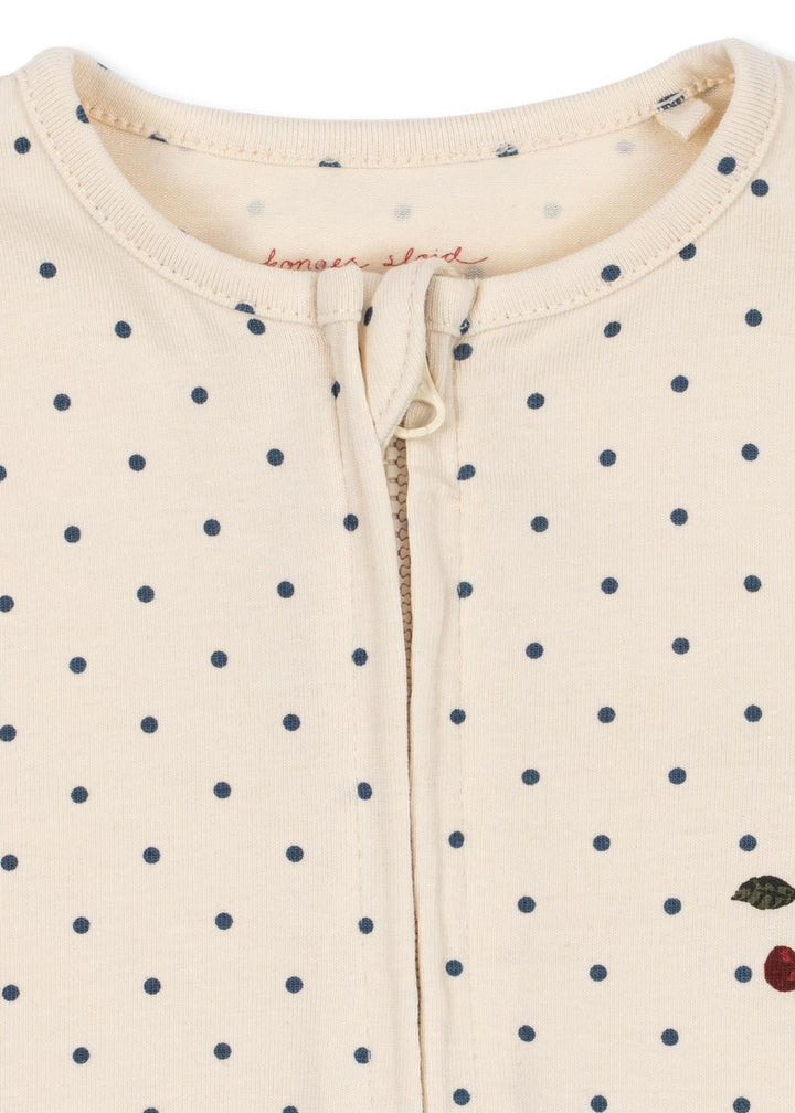 Zip Onesie - Blue Dot