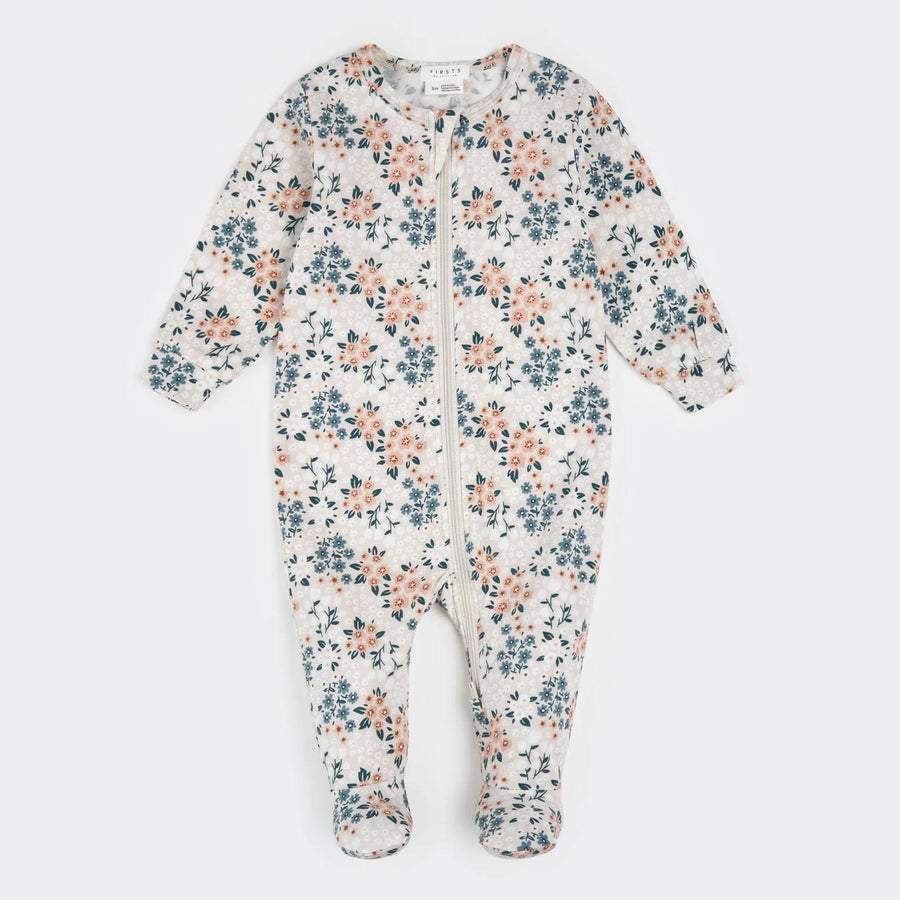 Spring Flowers Print on Creme Sleeper