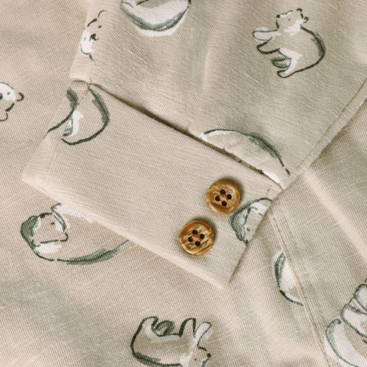 Stone Bear Print Baby Pants