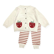 Strawberry Cardigan & Pants Set