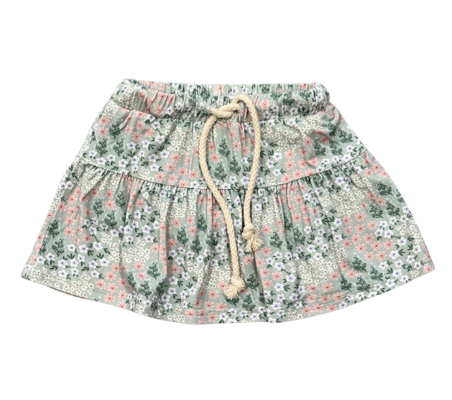 Skort - Aqua Grey Floral