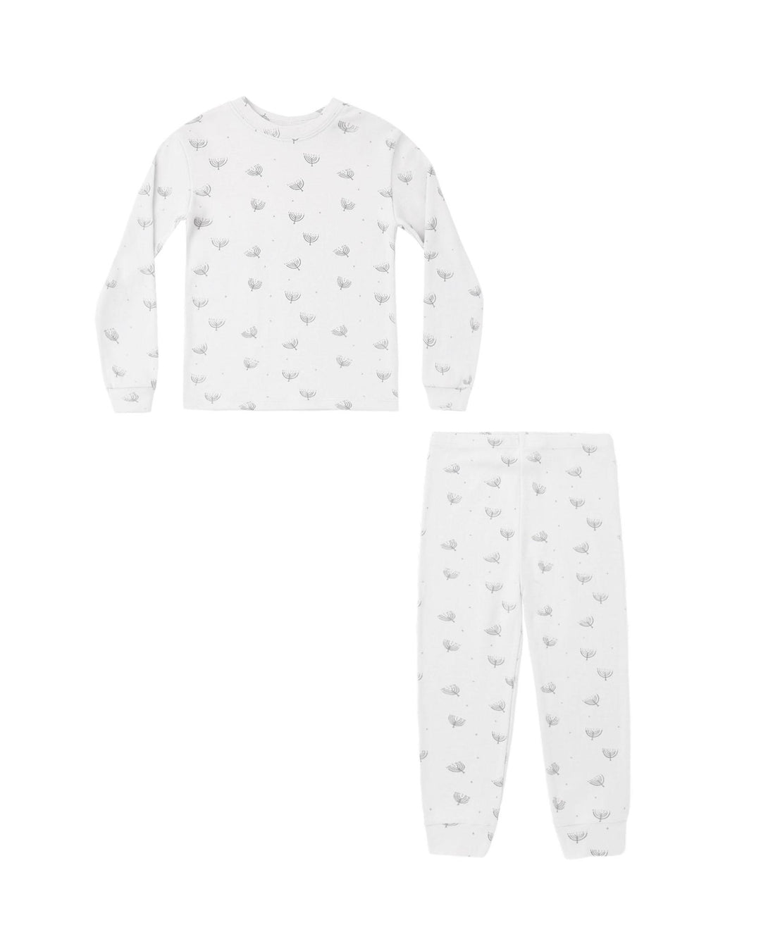 Organic Pajama Set - Hanukkah - Fog Blue