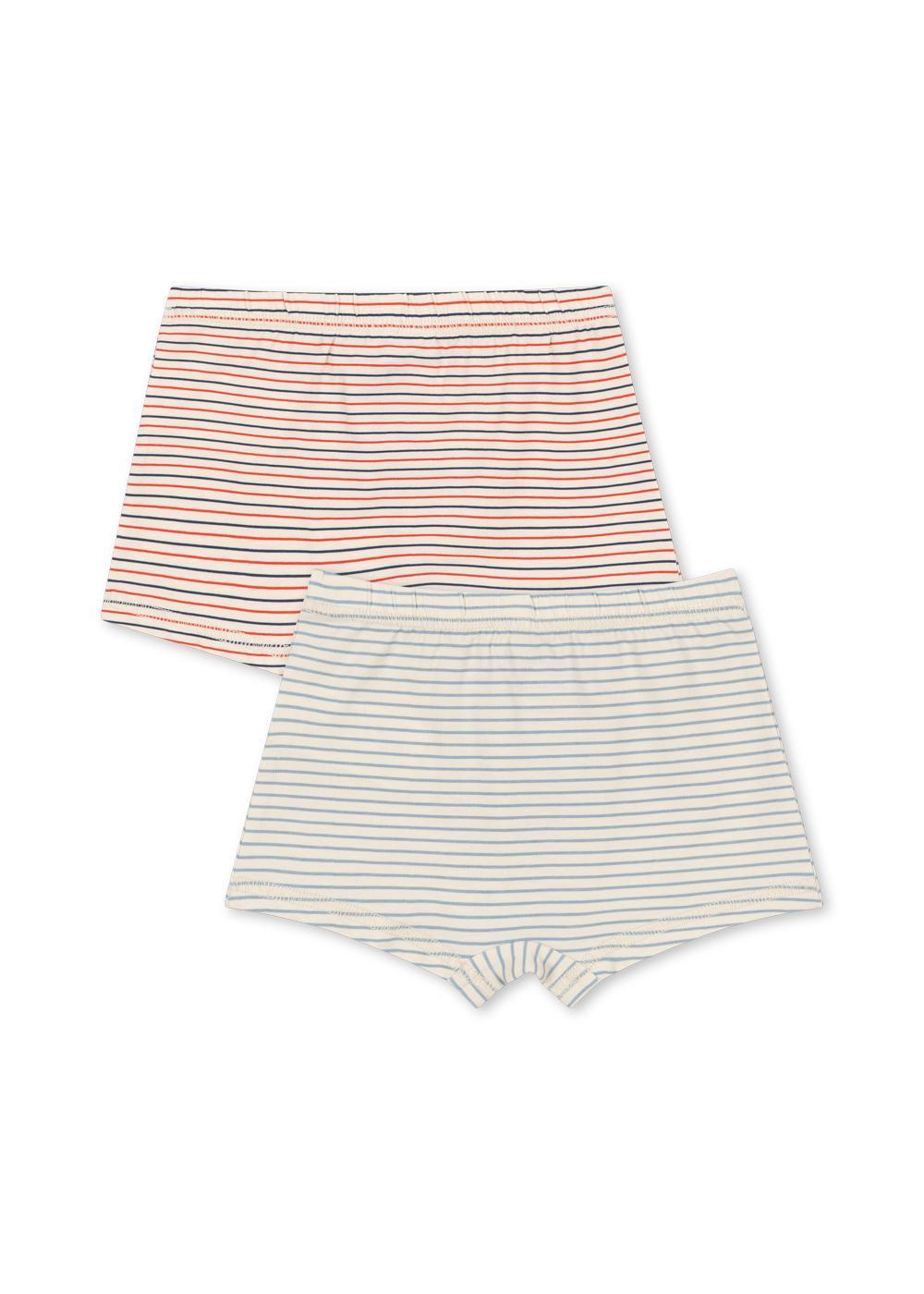 2 Pack Boxers - Stripe Blue/Stripe Tricolor