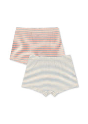 2 Pack Boxers - Stripe Blue/Stripe Tricolor