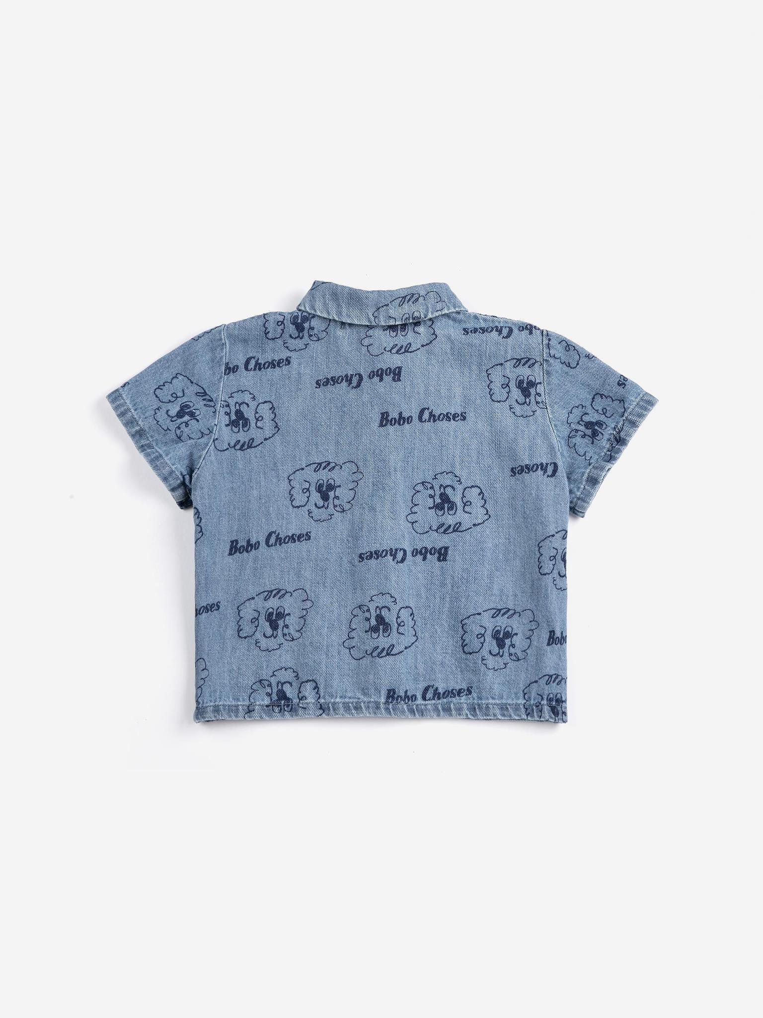 Pickles the Dog All Over Denim Shirt