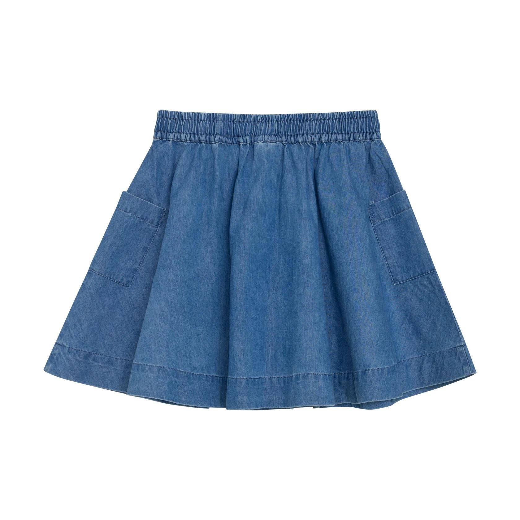 Denim Drawstring Skirt