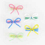 Beaded Bow Hair Clips