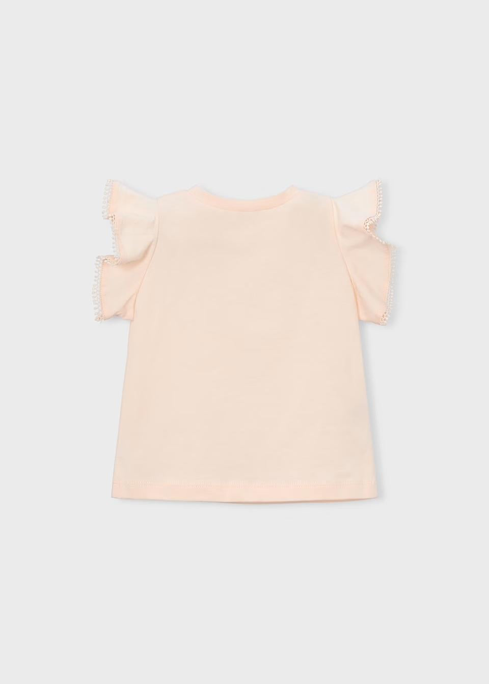 Ruffled T-Shirt - Salmon