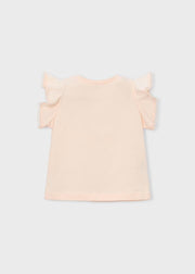 Ruffled T-Shirt - Salmon