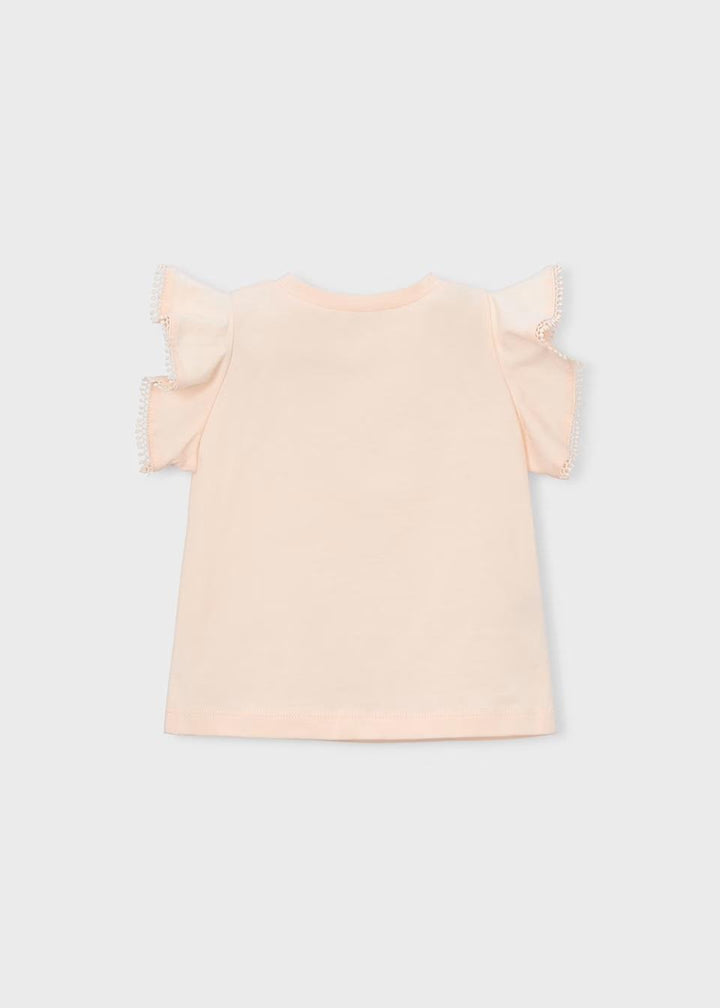 Ruffled T-Shirt - Salmon