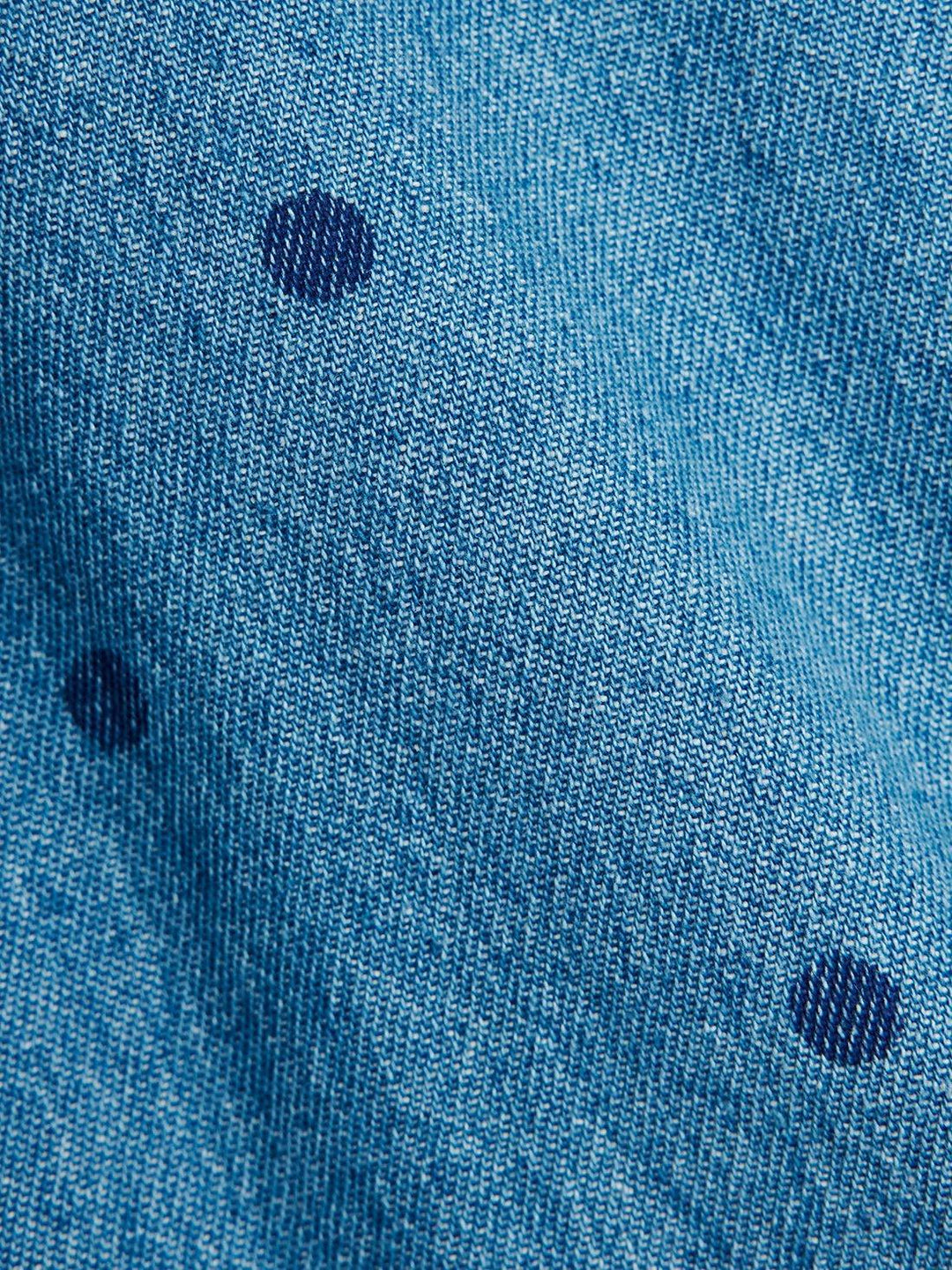 Dotted Denim Sun Hat