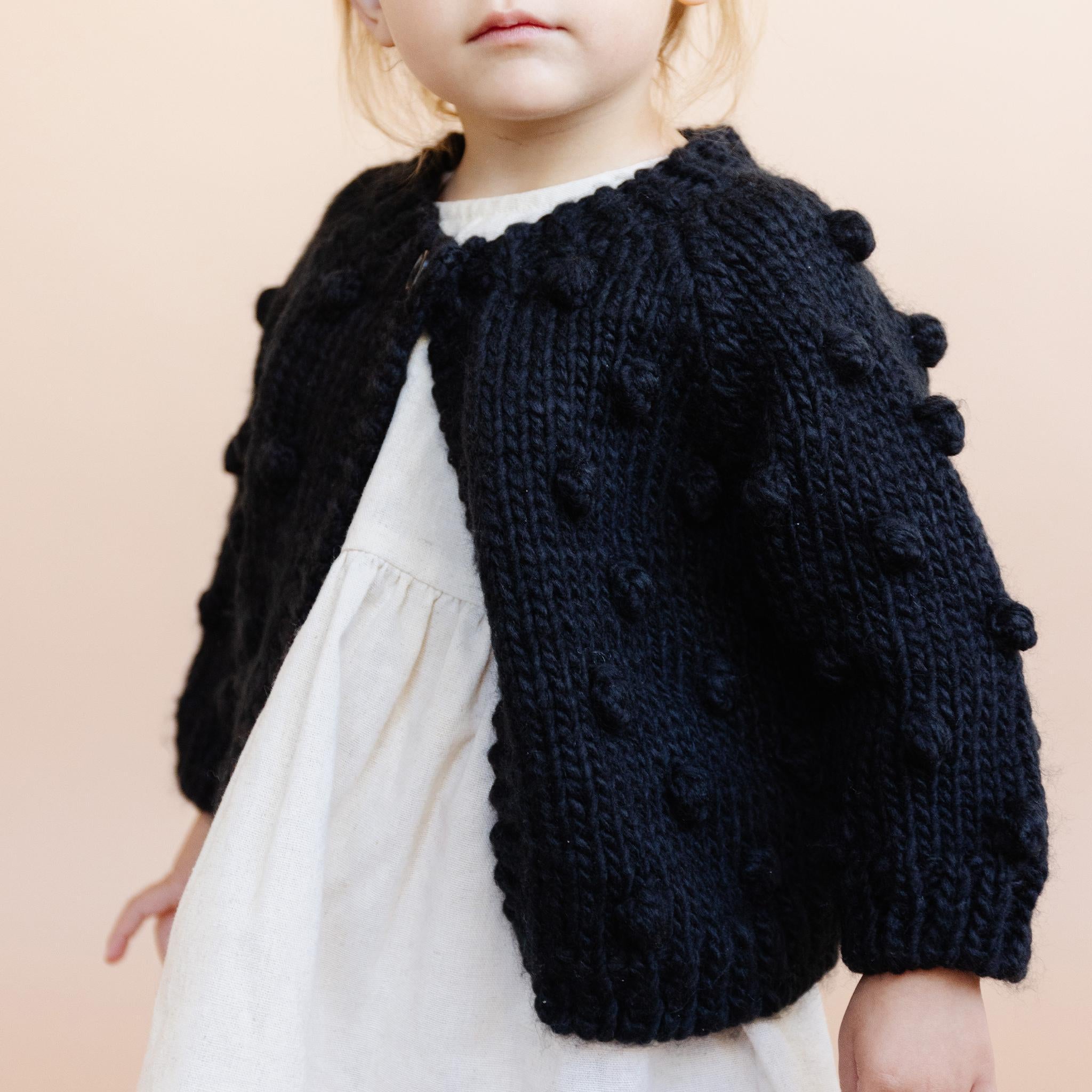 Popcorn Cardigan Black